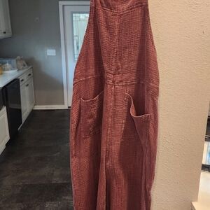 Easel Terracotta Jumpsuit with Pockets
